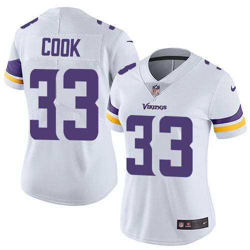 Women 2019 Minnesota Vikings #33 Cook white Nike Vapor Untouchable Limited NFL Jersey->women nfl jersey->Women Jersey